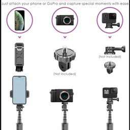 subton basics Long Selfie Stick Big Tripod with Wireless Bluetooth Selfie Remote|Compatible with All Smartphones for YouTube Vlogging Reels (172cm Selfie Stick) image 5