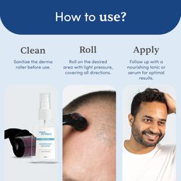 Man Matters Derma roller 1.00 mm With 540 Titanium Alloy Needles | Promotes Beard Growth & Reduces Acne Scars | Safe & Effective To Use image 5