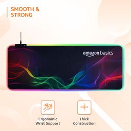 amazon basics RGB Mousepad Anime | Durable Design | Wrist Support for Ergonomic Comfort | Customizable RGB Lighting with Multiple Modes | Easy Installation with USB-A Plug-and-Play Setup image 3