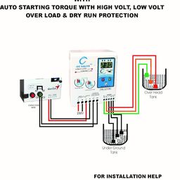 Ocean Sales Fully Automatic Digital Water Level Controller with Auto Starting Torque And High Voltage, Low voltage, Over Load And Dry Run Facility For Submersible- white image 3