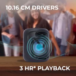 ZEBRONICS Sound Feast 90 10W Output, Portable Wireless Speaker with Bluetooth v5.0, FM Radio, TWS, 6.3mm Wired Mic Support, USB, mSD, AUX, Mobile Holder and RGB Lights image 2