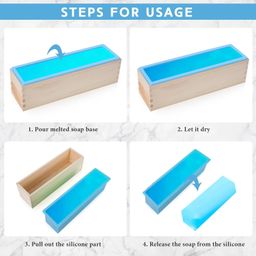 meufilho Rectangle soap loaf Mold for soap Making Silicone soap Mold Reusable Flexible Washable soap Mold for Handmade soap Making DIY Tools image 4