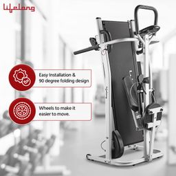 Lifelong LLTM144 Manual Multifunction 4 in 1 Treadmill (Jogger, Twister, Stepper and Push-up bar), 3 Level Manual Incline image 5