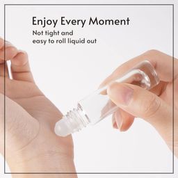 nsb herbals Empty Clear Roll On Glass Bottles (8 ml) With Gold Cap And Plastic Roll On For Essential Oils, Perfumes, Lip Balms | Refillable And Eco- Friendly Bottle (Pack Of 3) image 4
