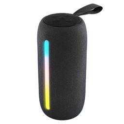 ZEBRONICS Sonic POD 20, Portable Bluetooth Speaker, 10 Watts, Upto 15 Hours Playback, RGB LED, Call Function, Fabric Finish with Carry Loop, BTv5.3 | TWS | USB | mSD | AUX (Black) image 1