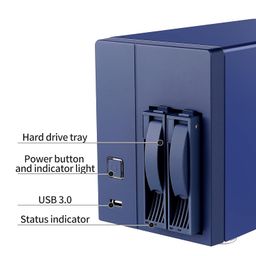 nkzkn U-NAS 2-Bay NAS Enclosure with SODIMM DDR4 (2GB) 2.5G Speed High Storage ESXI - J4125 Processor Quad Core Quad Thread image 2