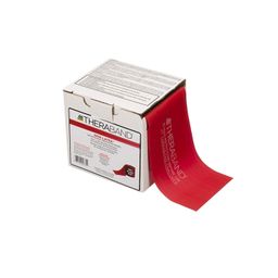 TheraBand Professional Non-Latex Resistance Bands for Upper and Lower Body Exercise Workouts Physical Therapy Lower Pilates and Rehab 25 Yard Roll Dispenser Box Medium Beginner Level 3 (Color-Red) image 1