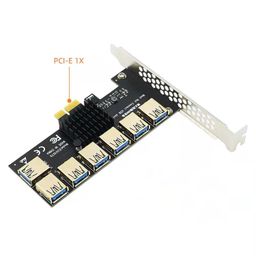 CALANDIS Pcie 1 to 7 Pci Express Usb3.0 Ethereum Mining 1X to 7X for 7/8 / 10 image 3