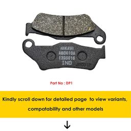 NIKAVI DP1 Front Brake Disc Pad Compatible for Bajaj Pulsr (All Models),Avengr,Discvr(All Models) / Yamaha FZ, Fazer (all models) R15 V3 / Royal Enfield (1) image 2