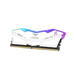 TeamGroup T-Force Delta RGB 16GB 6000MHz (6000MT/s) CL38 White DDR5 Desktop Gaming Memory, Metal Heatsink, ARGB Sync, ECC, XMP 3.0/EXPO, Compatible With Intel/AMD CPU, High Performance Low Latency RAM image 2