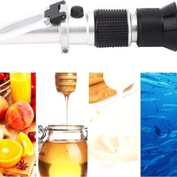 Real Instruments 0-90% Manual Brix Refractometer Sugar Content Hydrometer Automatic Temperature Compensation Maple Syrup Sugar Measurement Machine for Honey image 5