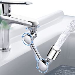 yogimooni 1080° Swivel Faucet Aerator Rotatable Multi-Functional Extension, Extender for Taps, Kitchen Sink With 2 Modes Splash Extension Filter image 2