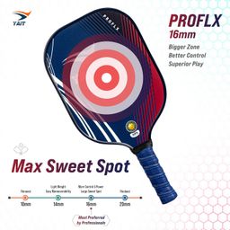 YAIT Sports Proflx Pickleball Paddle | 16 mm Fiberglass Surface | Highly Dense 8 mm PP Honeycomb Core | Highly Durable Fiberglass Pickleball Paddle | AIPA Approved Racket of USAPA Standards image 5