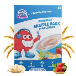 be'be' burp Bebe Burp Cereal Sample Pack Of 6-30 Gm Each | No Sugar No Salt | Zero Artificial Preservatives & Flavours | Real fruits & Vegetables | 180gm image 2