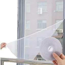 pest guard Pest Guard® Premium Window Net Pre-Stitched with adheshive Hook & Loop Tape for Complete Mosquito Protection for Our Home [Colour - White] Size: image 3