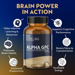 true essentials True Essential Alpha GPC 300mg 60 Capsules |Helps Improve Learning And Retention Supports Conginitive Performance Supports Brain Health- Pack Of 1 image 5