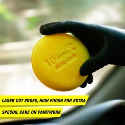 Wavex Ultrafine Foam Sponge Applicator for Car Wax, Dashboard Dressing and Many More (Pack of 3 Yellow) image 2