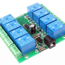 NOYITO 8-Channel Micro USB Relay Module USB Smart Control Switch USB Intelligent Control Switch image 1