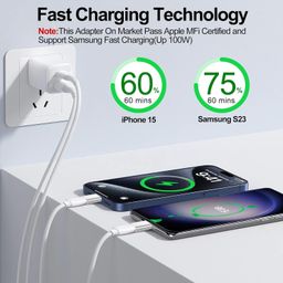 (Apple [MFi Certified Lightning to USB C Adapter, Lightning Female to Type-C Male Connector for iPhone 16/15 16/15 Plus 16/15 Pro 16/15 Pro Max/iPad Pro/Air/Mini, Support Fast Charging & Data Sync image 4