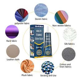 Sweezee Enterprise Fabric Adhesive Glue Strong Bond Clear Drying Waterproof Sew Glue Permanent Washable for Repair, Make Patches on Clothes, All Fabrics 50ML- pack of 1 image 5