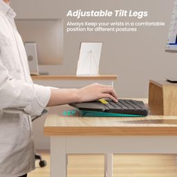 Nulea Wireless Ergonomic Keyboard, Split Keyboard with Wrist Rest, USB-C Charging, 7-Color Backlight, Natural Typing, Bluetooth and USB Connectivity, Compatible with Windows/Mac image 4