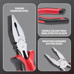 FREEMANS FCP08 Combination Plier with Cellulose Acetate Sleeve for Home DIY & Electrical Applications II Plier for Bending, Holding, Cutting & Pulling etc - 8 Inch image 4