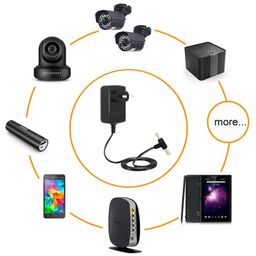 rashri ; one for all RASHRI 12V 2AMP DC Power Adapter, Powers Supply, SMPS for LCD Monitor, TV, LED Strip, CCTV, 12 Volt Power Adapter,AC Input 100-240V Dc Output 12 Volt - 2.5mm x 5.5mm Jack image 2