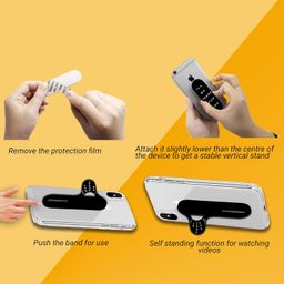 Regor Tabletop Finger Grip & Mobile Holder Mobile Stand Phone Holder for Hand & Mobile Back Holder Grip Great for Selfie & Works as iPhone Stand & Android Phone Stand - I'll Be There for You (Black) image 5