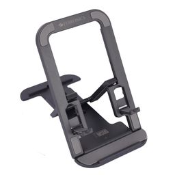 ZEBRONICS MS80 Mobile Holder with Adjustable Height, 10°- 50° Multiangle Adjustment, Foldable Design, Anti Skid Base, Matte Finish, Lightweight and 4 Adjustable Levels (Black) image 1
