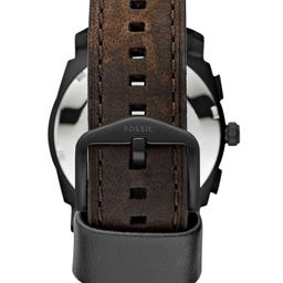Fossil Men Leather Machine Analog Black Dial Watch-Fs4656, Band Color-Brown image 3