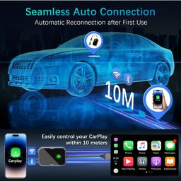 kssvzz Wireless Carplay Adapter - Mini Car Play Wireless Adapter, Converts Factory Wired to Wireless Carplay Dongle, Plug & Play Carplay Adapter Compatible with Apple iPhone 6+/iOS10+ & Cars Built-in CarPlay image 5