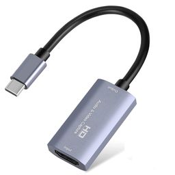 microware 4k Video Capture Card, Audio Capture Card for Game Capture, HDMI to USB C Capture Card for Mac OS Teaching Recording, Game Capture Card with USB C Adapter to Adjust PS 4, Switch, X-box, Game Live image 1