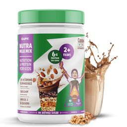 Gladful NutraMilk Healthy Chocolate Milk Mix 400g, 2+ Years, 6g Protein Per Serve, No Preservatives, Supports Immunity & Growth, Bone Health & Brain Development Made with Ragi, Oats Bajra & Nuts image 1