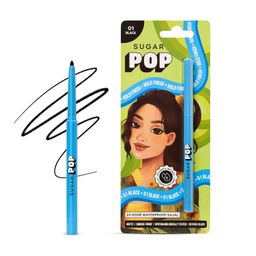 SUGAR POP 24-Hour Waterproof Kajal - Smudge-Proof | Long-Lasting | Transfer-Proof | Highly Pigmented | Sharpener Included | Black image 1