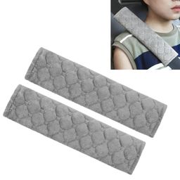 COFSODI Car Seat Belt Cover Pad, Comfortable Seat Strap Pads, Compatible With All Models Of Seatbelt Covers, Can Be Used As A Backpack Shoulder Pad, Essential Car Seat Shoulder Strap Pad. Light Gray*2 image 1