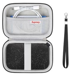 supmay Hard Carrying Case for HP Sprocket Portable 2x3 Instant Color Photo Printer, Wireless Bluetooth Portable Printer, Storage Holder Bag with Mesh Pocket for Photo Paper, USB Cable, Black image 1