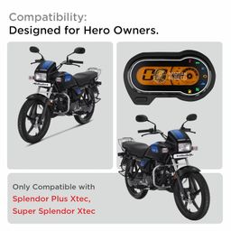 spartan shield {2 Pack)Digital Meter Screen Protector For Navigation System Hero Splendor+ Xtec Xtec2.0 2024|Instrument Cluster Guard|Anti Scratch Splendor Plus Bike Accessory[Not Tempered Glass] image 2