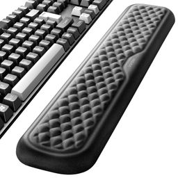 VAYDEER Keyboard Wrist Rest Pad Padded Memory Foam Hand Rest Support for Office, Computer, Laptop, Mac Typing and Wrist Pain Relief and Repair(17.32inch,Black) image 1
