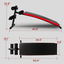 IBS Heavy Duty AB CURVE BENCH Bench with Adjustable Rollers and Folding Design, 300 KG Capacity image 3