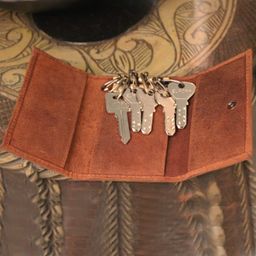 rustic town Rusitc Town Leather Zippered Key Organizer Keychain, Slim Compact Key Holder with Secure Hook, Keys Pouch Case image 5