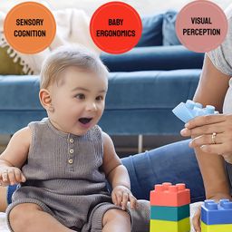 BAGJI TOYS Big Mega Sized Super Soft Building Blocks, Easy-to-Hold for Babies & Toddlers, BPA-Free, Multi-Colored Toys Building and Construction Block Set for Children Boys and Girls (24 pcs) image 4