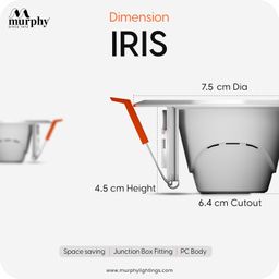 Murphy 3W Iris LED Adjustable Spot Downlight | Warm White Pack of 8 Focus Light, Ceiling Spotlight for Deep Junction Box, Ideal for Accent & Display Lighting (2-Year Warranty) image 4