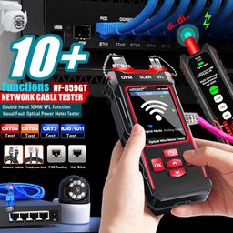 engine detox CALMORA NOYAFA NF-859GT Network Cable Tester with Optical Power Meter 10mw VFL,for RJ45 RJ11 CAT5 CAT6 POE/Phone Lines CAT3, LAN Tone Probe Kit NCV&Ethernet Wire Tracer Fiber Tester Network image 2