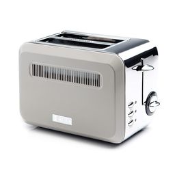 Haden Boston Cream Pyramid 2-Slice Toaster with Variable Browning Control, Removable Crumb Tray, Defrost & Reheat Functions - Sleek Retro Design image 1