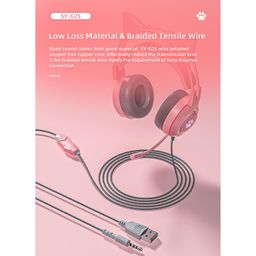 MERISHOPP®Wired Gaming Headset Sy-G25 with Mic USB for PC for Android iOS for VR Pink|Computers/Tablets & Networking | Headsets|1 Piece Wired Gaming Headset image 5