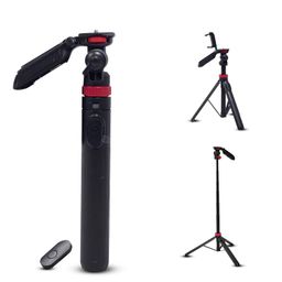 Digitek (DTR 565 SS) Tripod Selfie Stick with Wireless Remote, 360° Rotation, 7-Section Aluminum Rod, 1450mm Max Height, 3kg Load, GoPro Adapter – Compatible with Phone & Action Cameras image 1