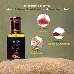 BASCO KESAR CHANDAN ATTAR is Long Lasting Smell for Unisex, Non Alcoholic Perfume, Formulized by Experts - 11 ml image 4
