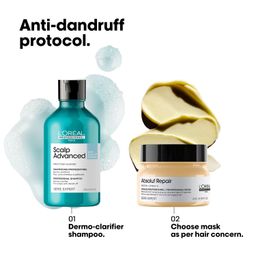 L’Oréal Professionnel Scalp Advanced Anti-Dandruff Dermo-Clarifier Shampoo 300ml | Removes Dandruff & Gently Clarifies the Scalp with Piroctone Olamine | For Men & Women image 4