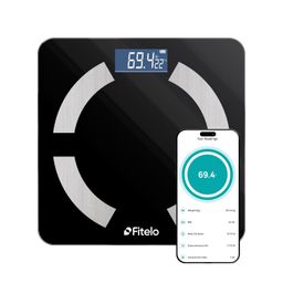 fitelo Bluetooth Smart Scale, BMI Weight Machine for Body Weight with 18 Body Parameters, Body Fat Analyzer Machine & Body Composition Scale with APP, LED Display & 1 Year Warranty (‎TR-FT 2024) image 1