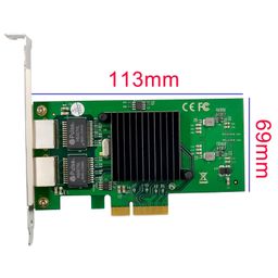 ulansen Dual-Port PCIe X4 Gigabit Network Card 1000M PCI Express Ethernet Adapter with Intel 82576 Two Ports LAN NIC Card for Support PXE SR-IOV for Windows/Windows Server/Linux/Freebsd/DOS with Low Profile image 3